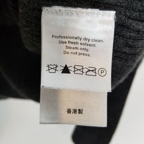 Eddie Bauer Women Merino Wool  Pullover Sweater Sz M Gray Turtleneck Warm Cozy - Picture 6 of 7